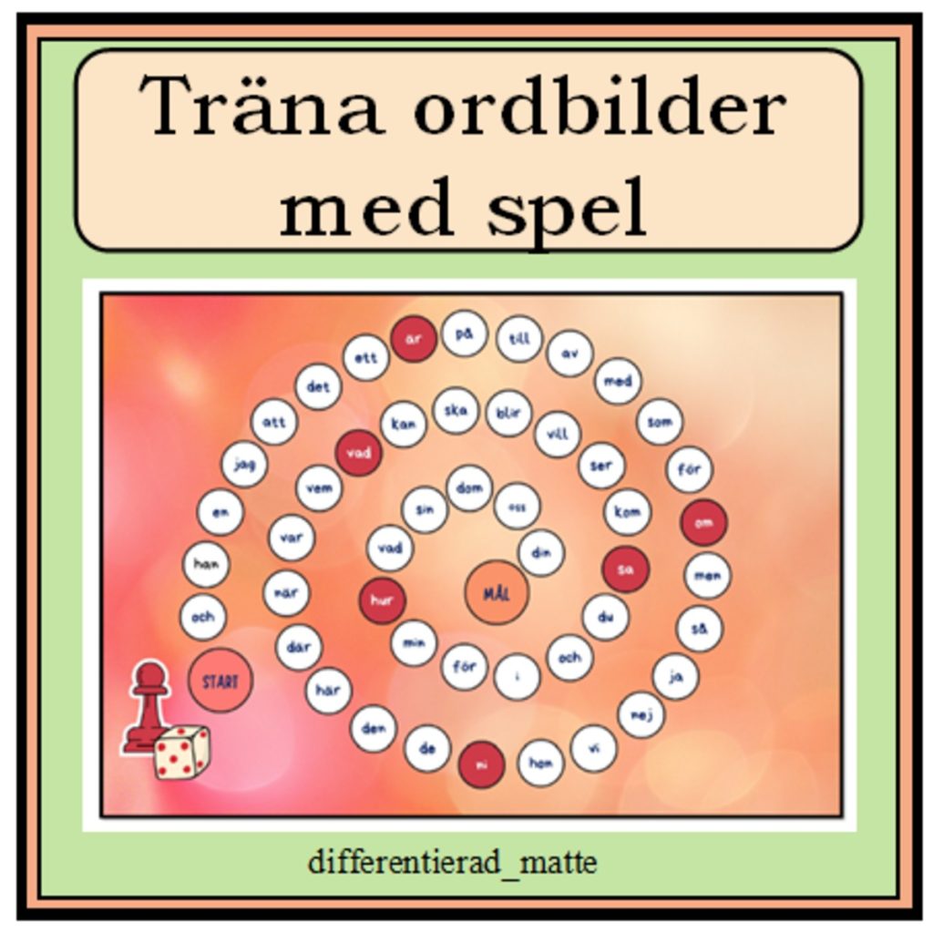 Träna att läsa ordbilder med spel