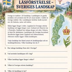 Sveriges 25 landskap och läsförståelse!