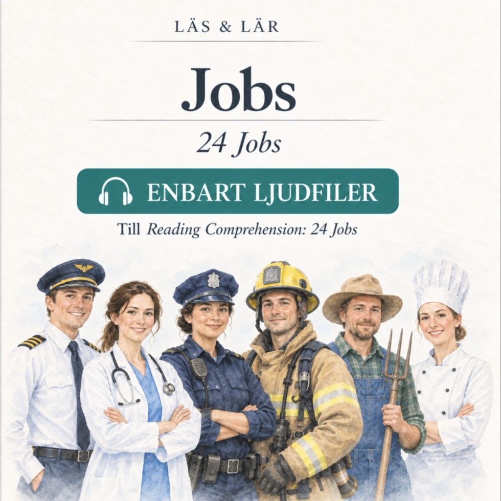 24 Jobs, Ljudfiler till Reading Comprehension Åk 4-6
