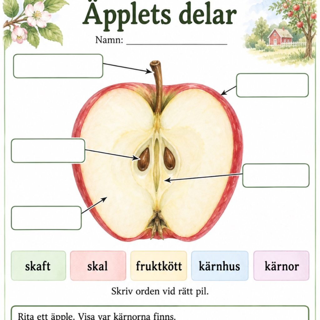 Äpplets delar!