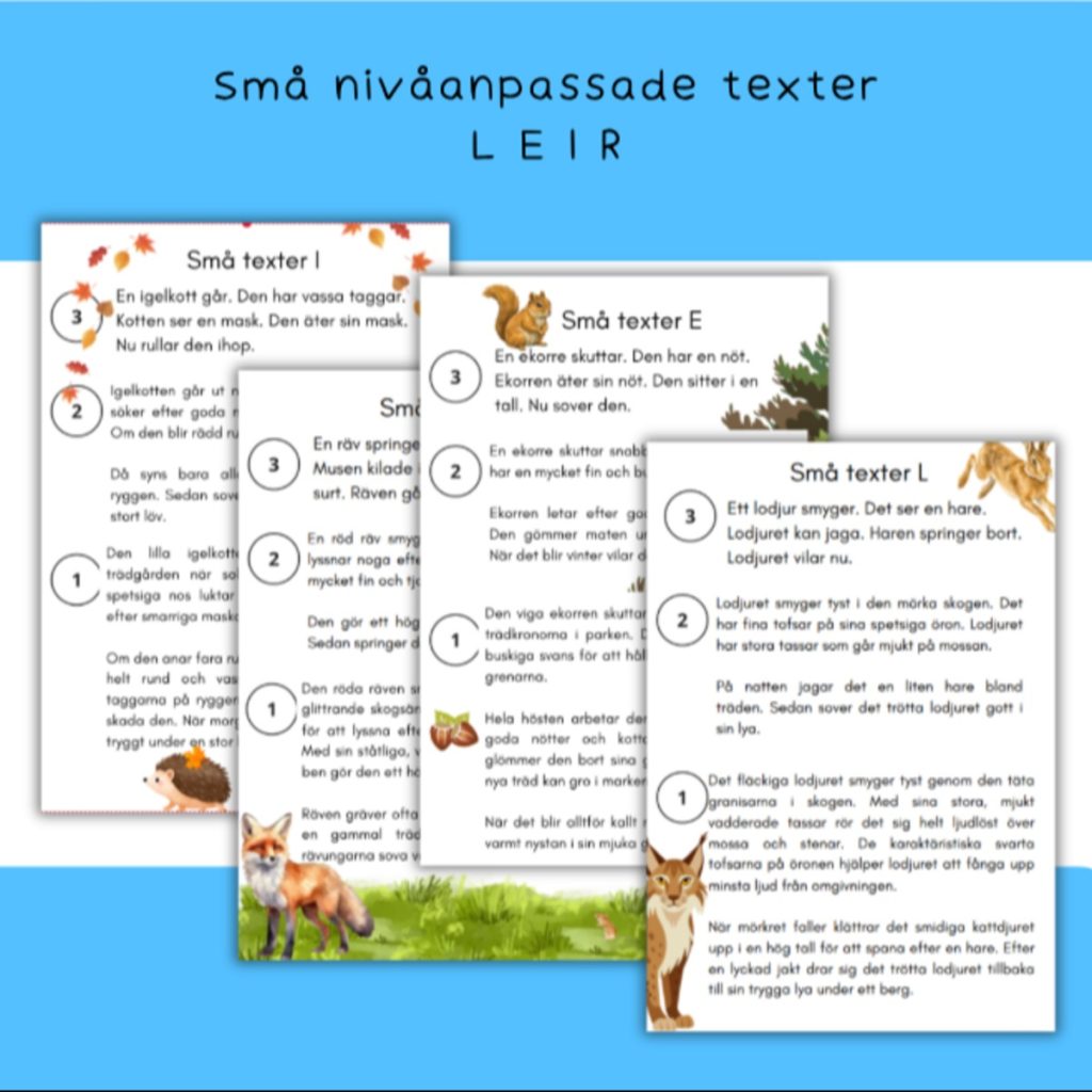 Små korta texter – L E I R