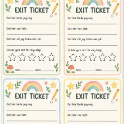 Exit tickets!