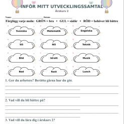 Mall för utvecklingssamtal för årskurs 2!