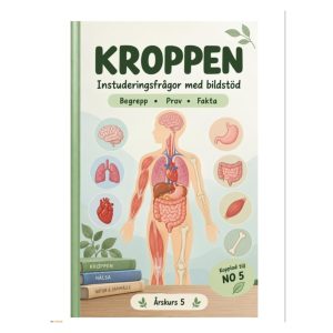 Kroppen åk 5 – instuderingsfrågor med bildstöd, begrepp, prov & facit- Koll på NO4
