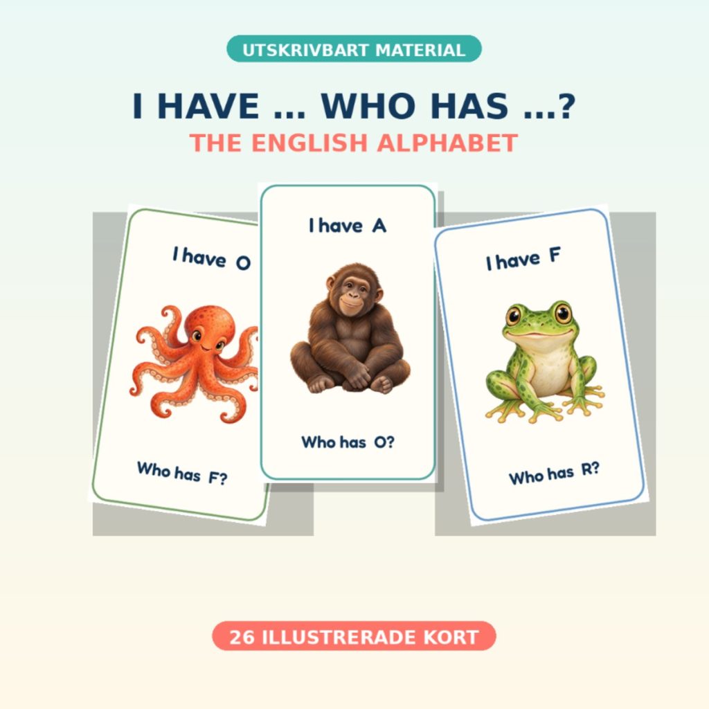I have… Who has..? – The English Alphabet