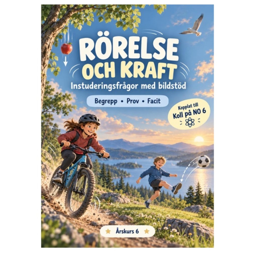 Rörelse och kraft åk 6 – instuderingsfrågor med bildstöd, begrepp, prov & facit- Koll på NO6