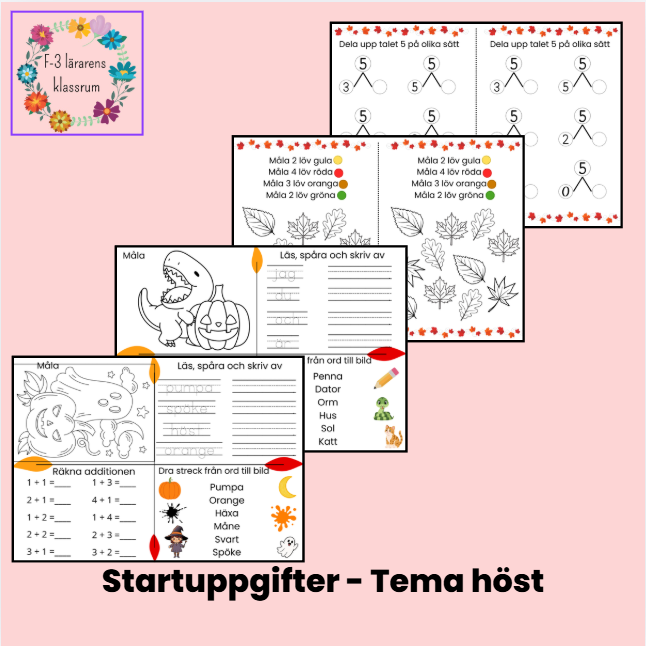 Startuppgifter Tema höst 39st. (1)