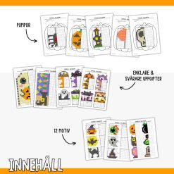 Symmetri med Halloweenmotiv - Pixelpyssel i matematik