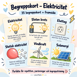 Elektricitet - begreppskort