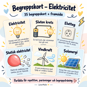 Elektricitet - begreppskort