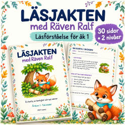 Läsjakten med Räven Ralf – läsförståelse för åk 1 🦊🗺️