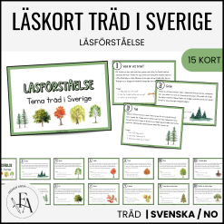Läskort / Läsförståelsekort | Tema Träd