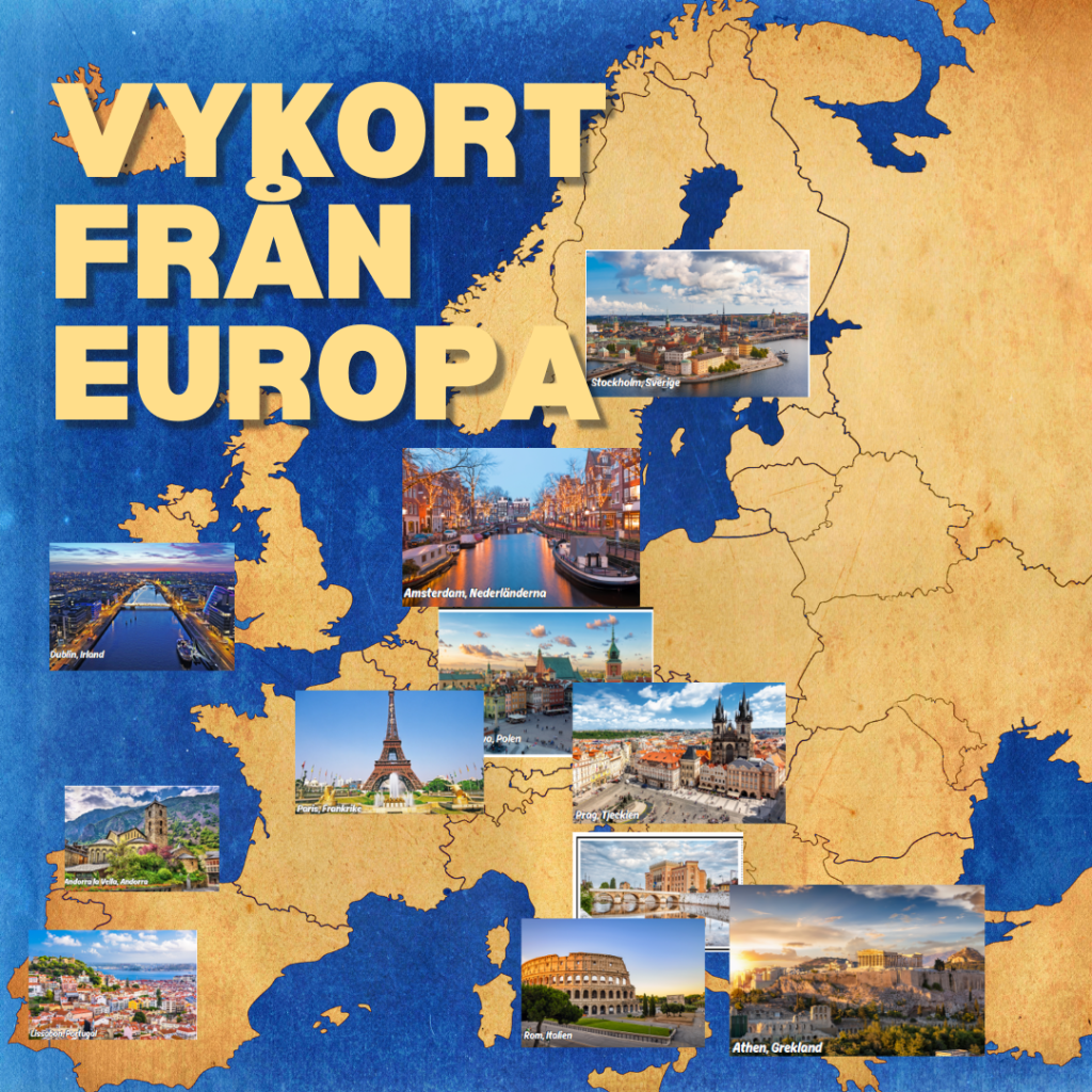 Vykort från Europa – Mallar för brevskrivande