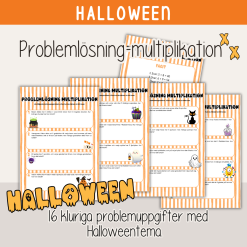 Halloween - Problemlösning multiplikation - Kluriga uppgifter med Halloweentema