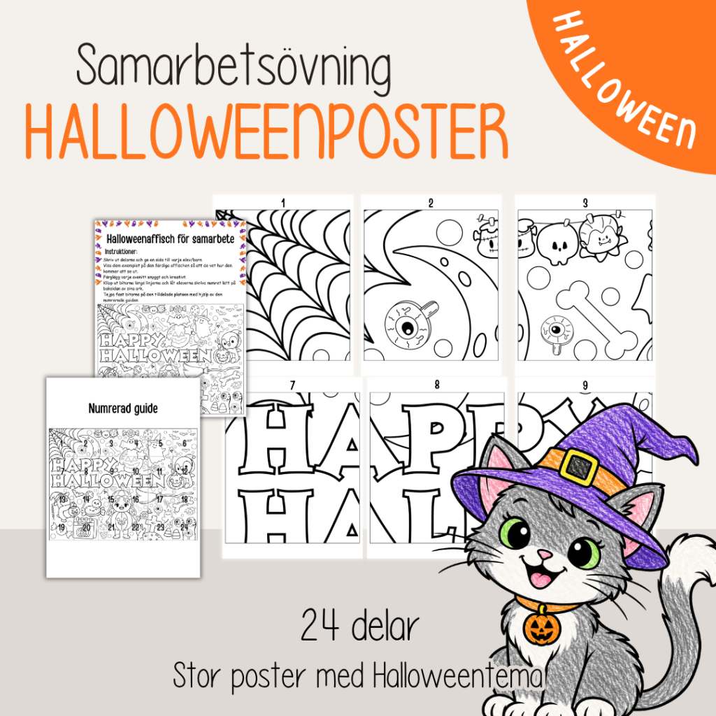 Halloween – Stor Halloweenposter i 24 delar