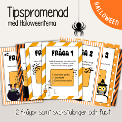 Halloween - Tipspromenad - 12 frågor med Halloweentema
