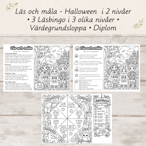 Läslovspaket – Läsbingo, Halloween & värdegrund | F–3