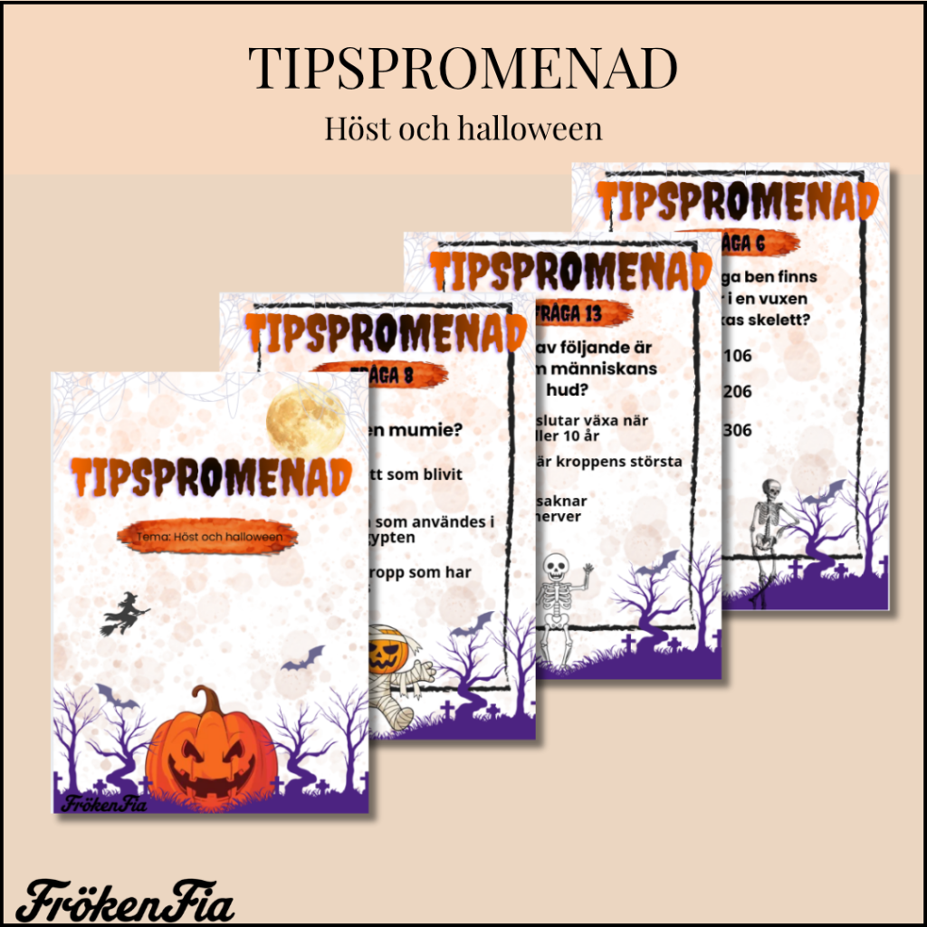 Tipspromenad – 20 kusligt kluriga frågor | Halloween åk 4–6, 7-8