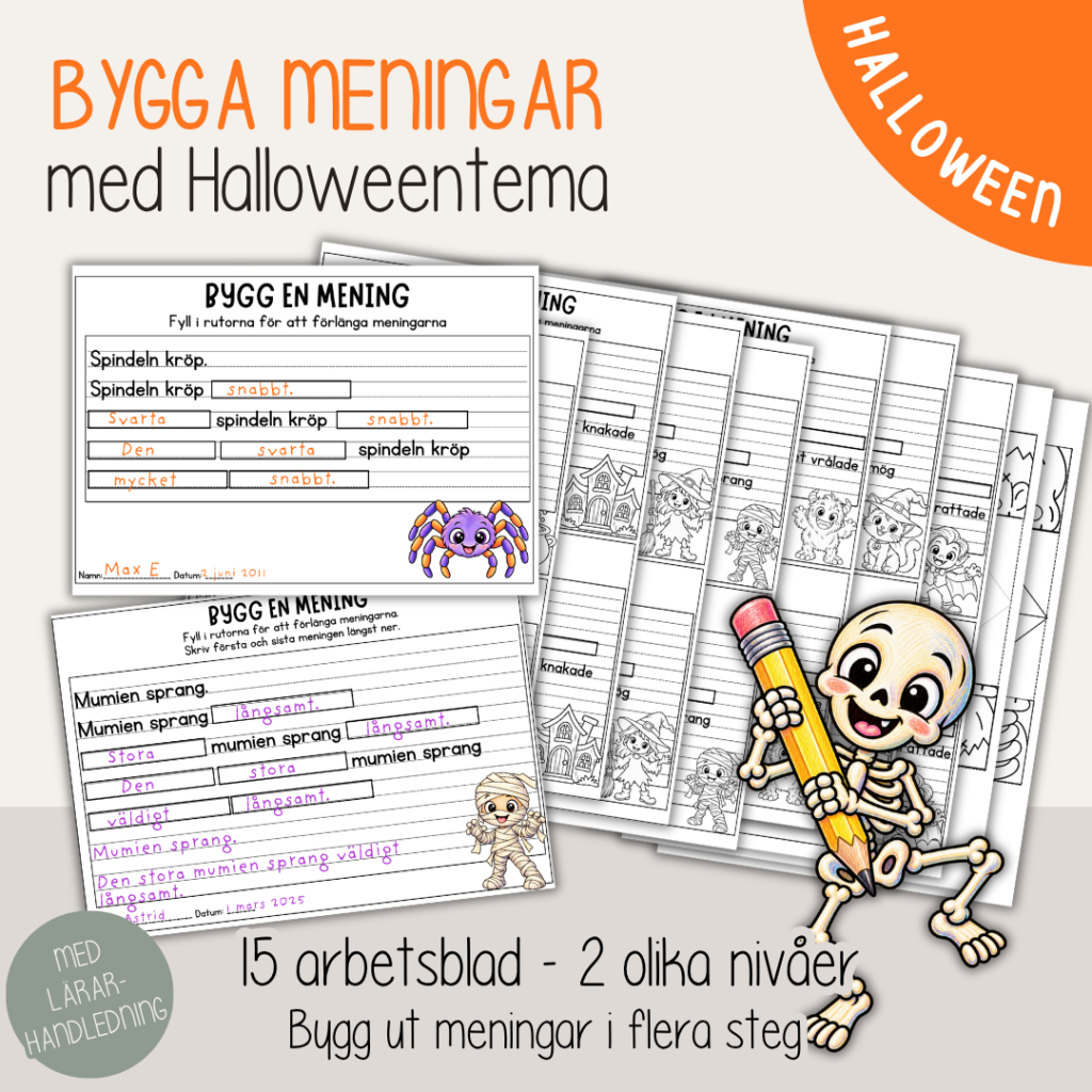 Halloween – Bygg egna Halloweenfigurer, klipp, klistra och pyssla!