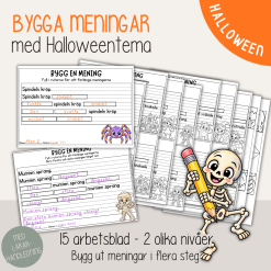 Halloween - Bygg egna Halloweenfigurer, klipp, klistra och pyssla!