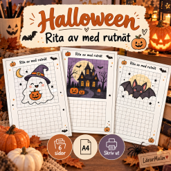 Halloween - rita av med rutnät