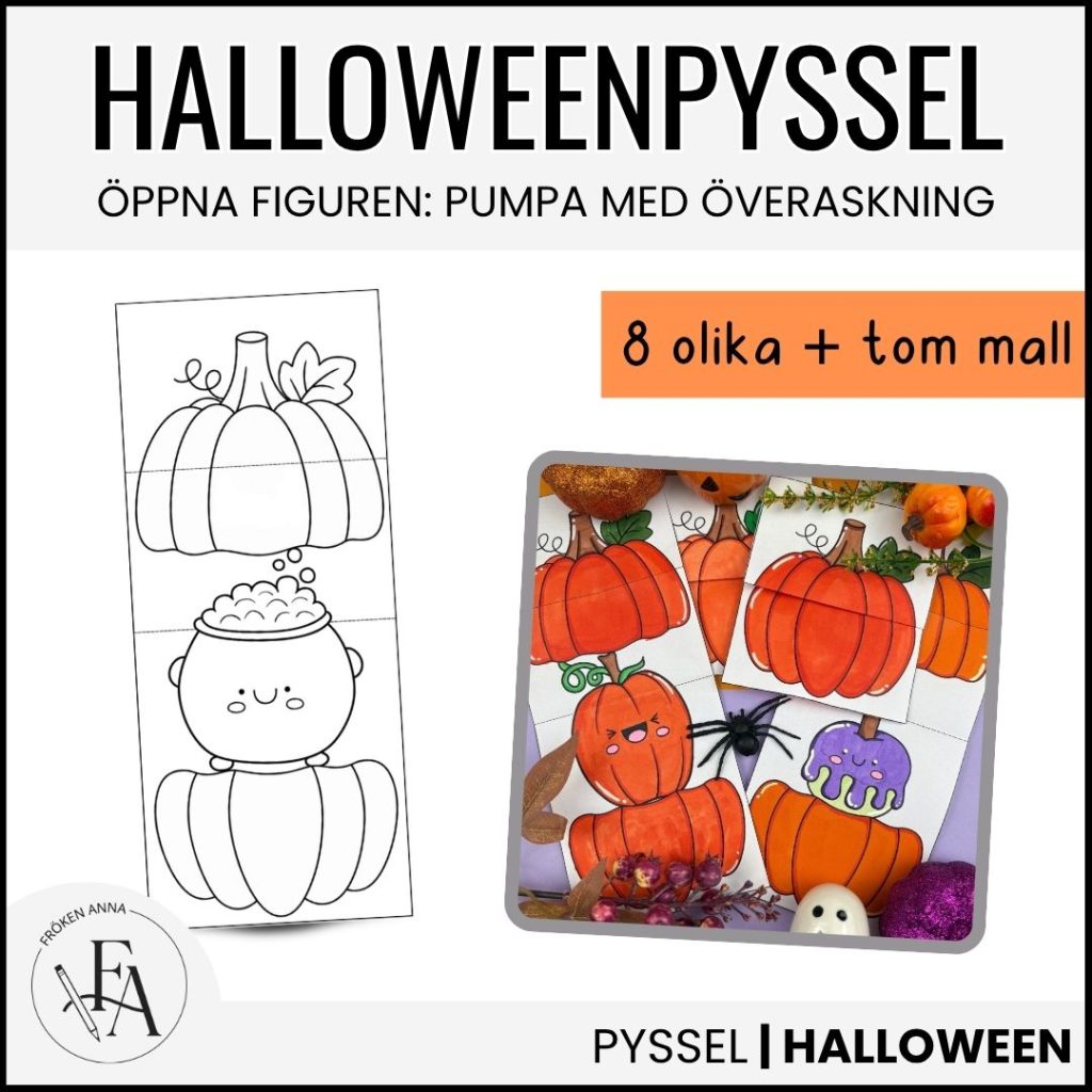 Öppna figuren – Pumpa med överasknikng | Halloweenpyssel