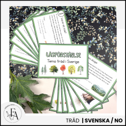 Läskort / Läsförståelsekort | Tema Träd