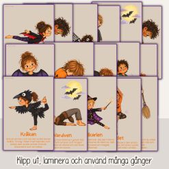 Halloween - Yogakort - Yoga - 16 kort