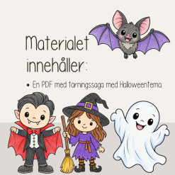 Halloween - Tärningssaga Halloweentema