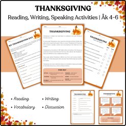 Thanksgiving – Engelska åk 4–6 | Läsförståelse, skrivuppgift & aktiviteter