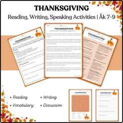 Thanksgiving – Engelska åk 7–9 | Läsförståelse, skrivuppgift & aktiviteter