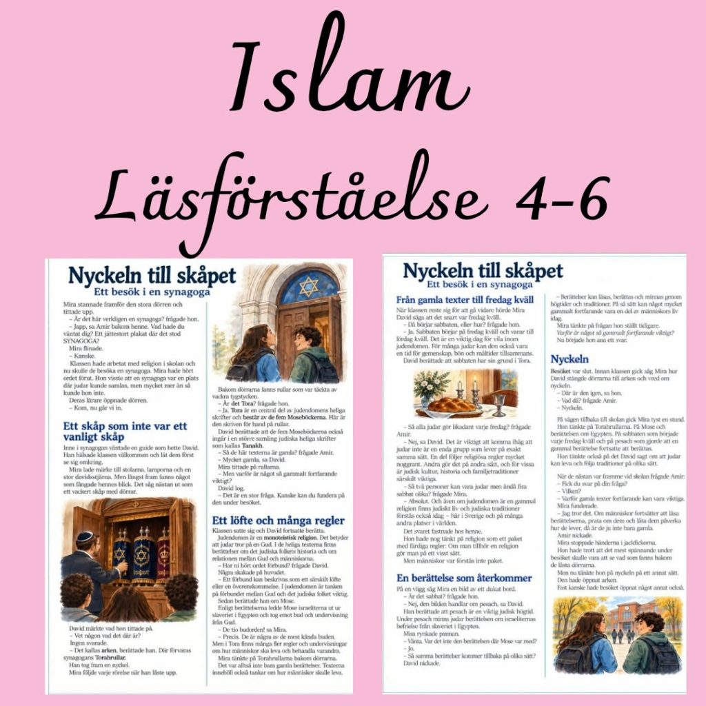 Islam & ramadan – läsförståelse med berättelse, frågor och facit | Åk 4–6
