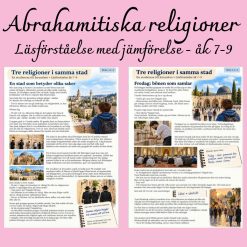 Abrahamitiska religioner – läsförståelse med jämförelser | Åk 7–9