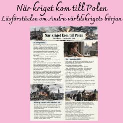 När kriget kom till Polen – Andra världskrigets början 1939 | Historia och läsförståelse åk 7–9