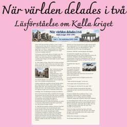 När världen delades i två – Kalla kriget 1945–1991 | Läsförståelse med frågor och facit