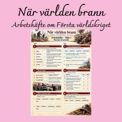 Första världskriget 1914–1918 | Illustrerat arbetshäfte med 30 uppgifter och facit