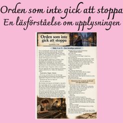 Orden som inte gick att stoppa – läsförståelse om upplysningen