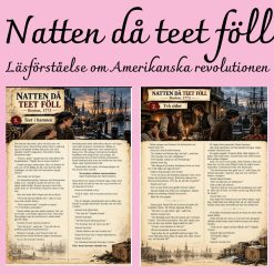 Natten då teet föll – Läsförståelse om amerikanska revolutionen