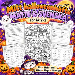 🎃 Mitt halloweenhäfte – matte & svenska för åk 2–3