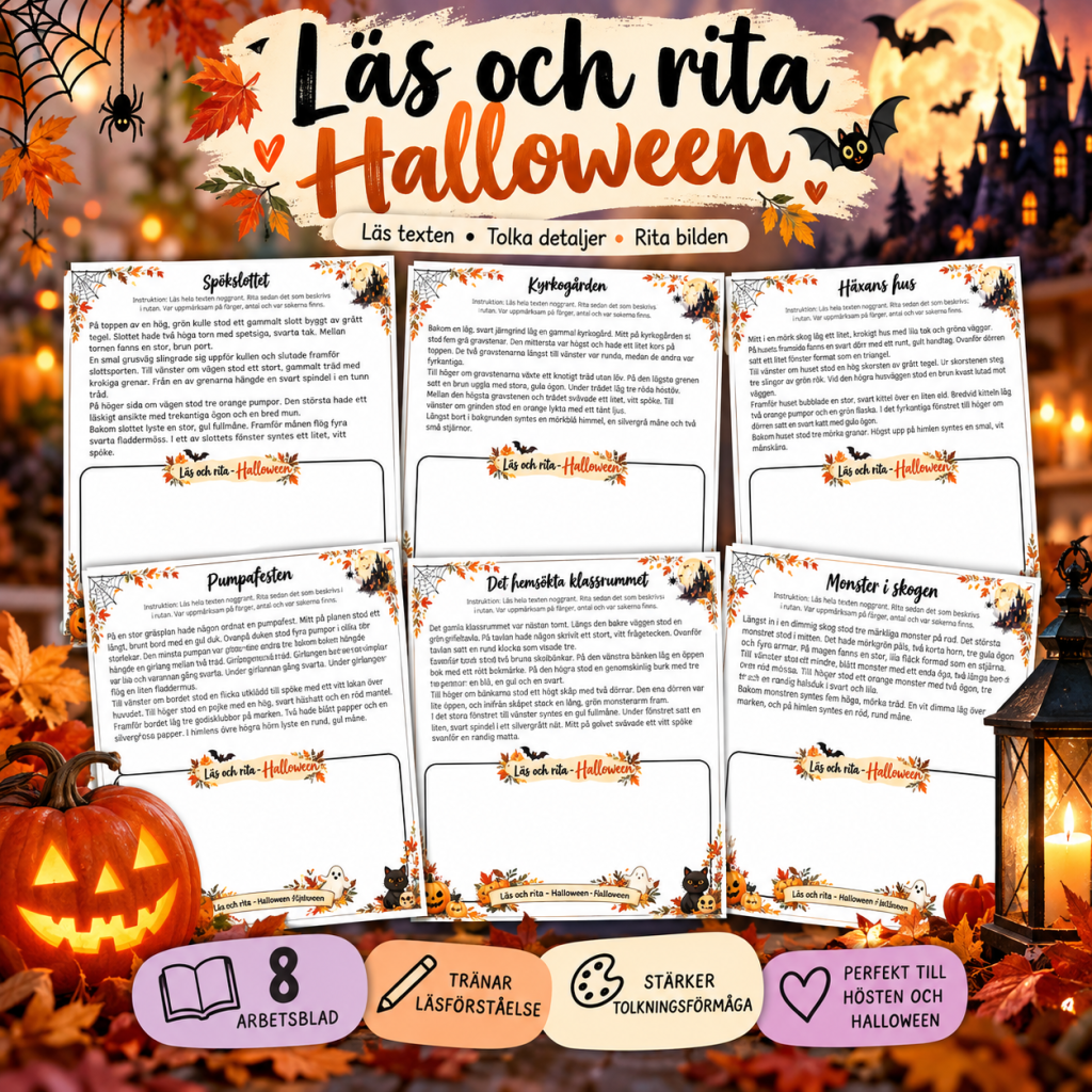 Halloween – läs och rita