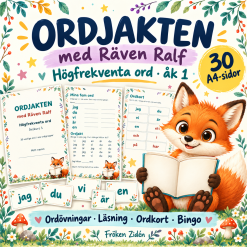 Ordjakten med Räven Ralf – högfrekventa ord i åk 1 🦊