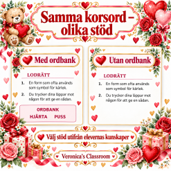 Alla Hjärtans Dag – Korsord
