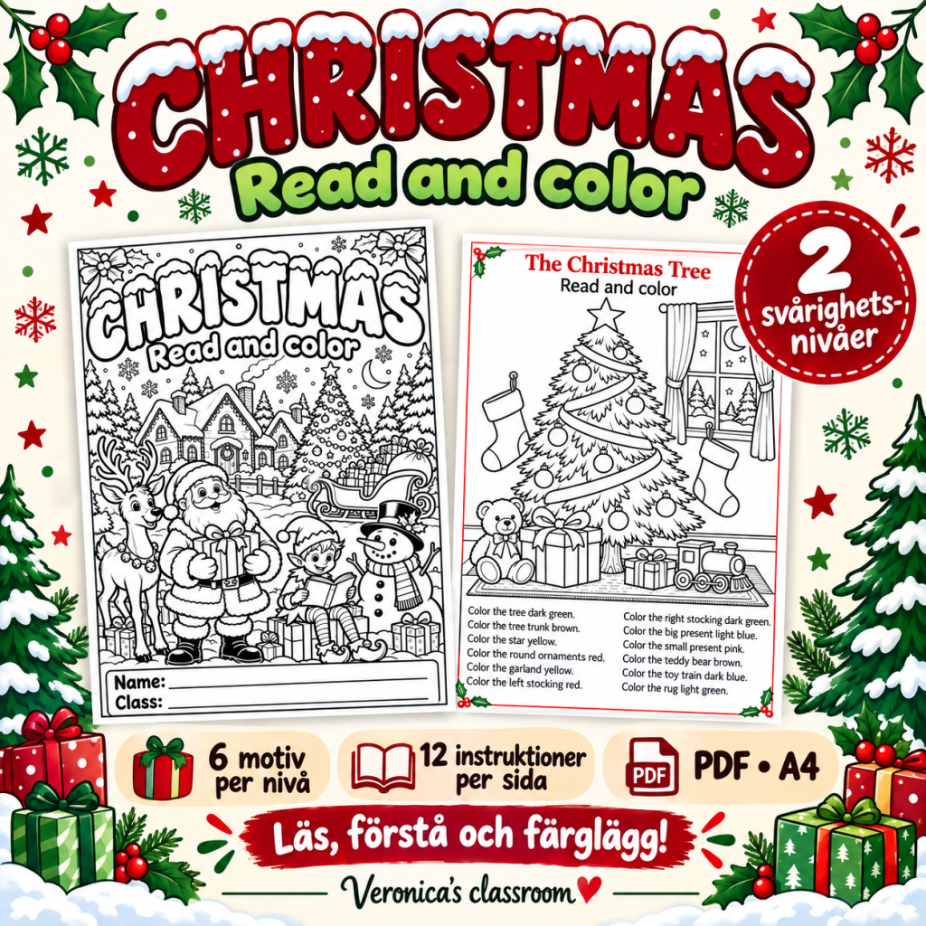 Christmas – Read and Color