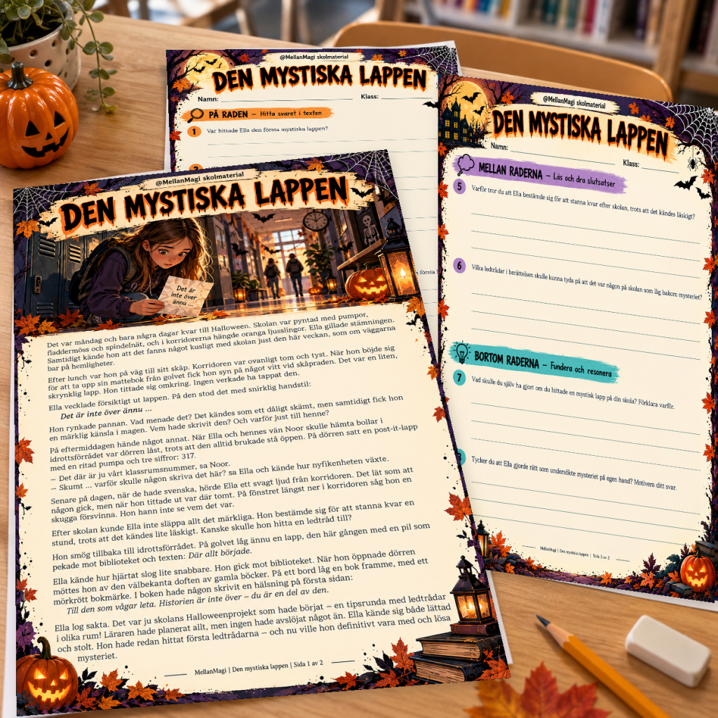 Läsförståelse med Halloweentema!