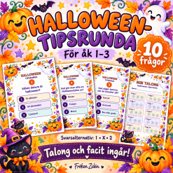 🎃 Halloween-tipsrunda för åk 1–3