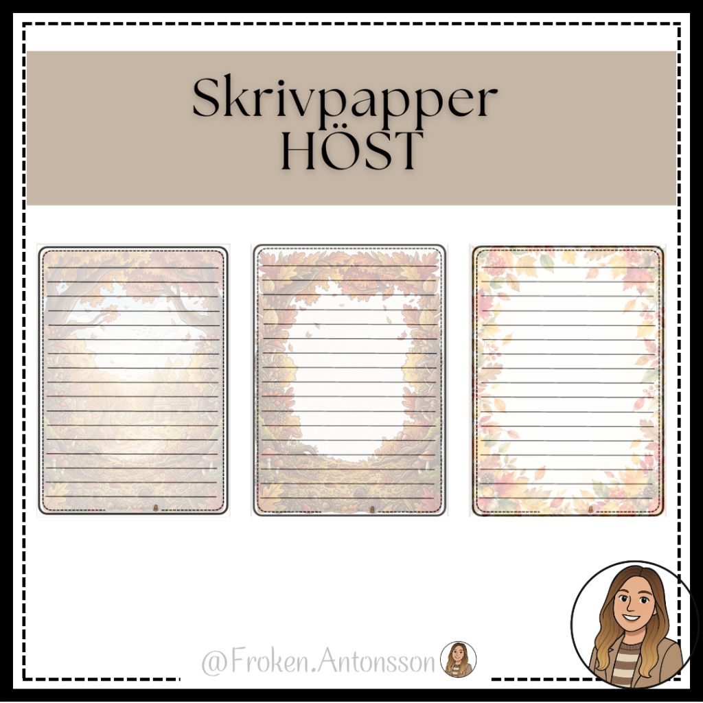 Skrivpapper – höst