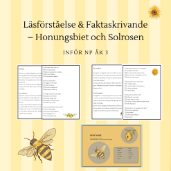Läsförståelse & Faktaskrivande – Honungsbiet och Solrosen