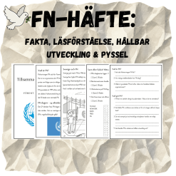 FN-häfte: Fakta, Läsförståelse, Hållbar utveckling & Pyssel