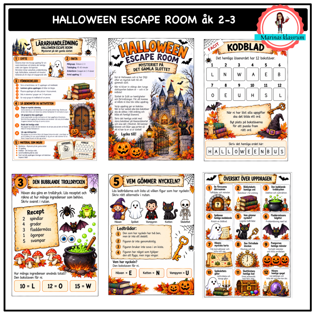 Escape room Halloween åk 2-3