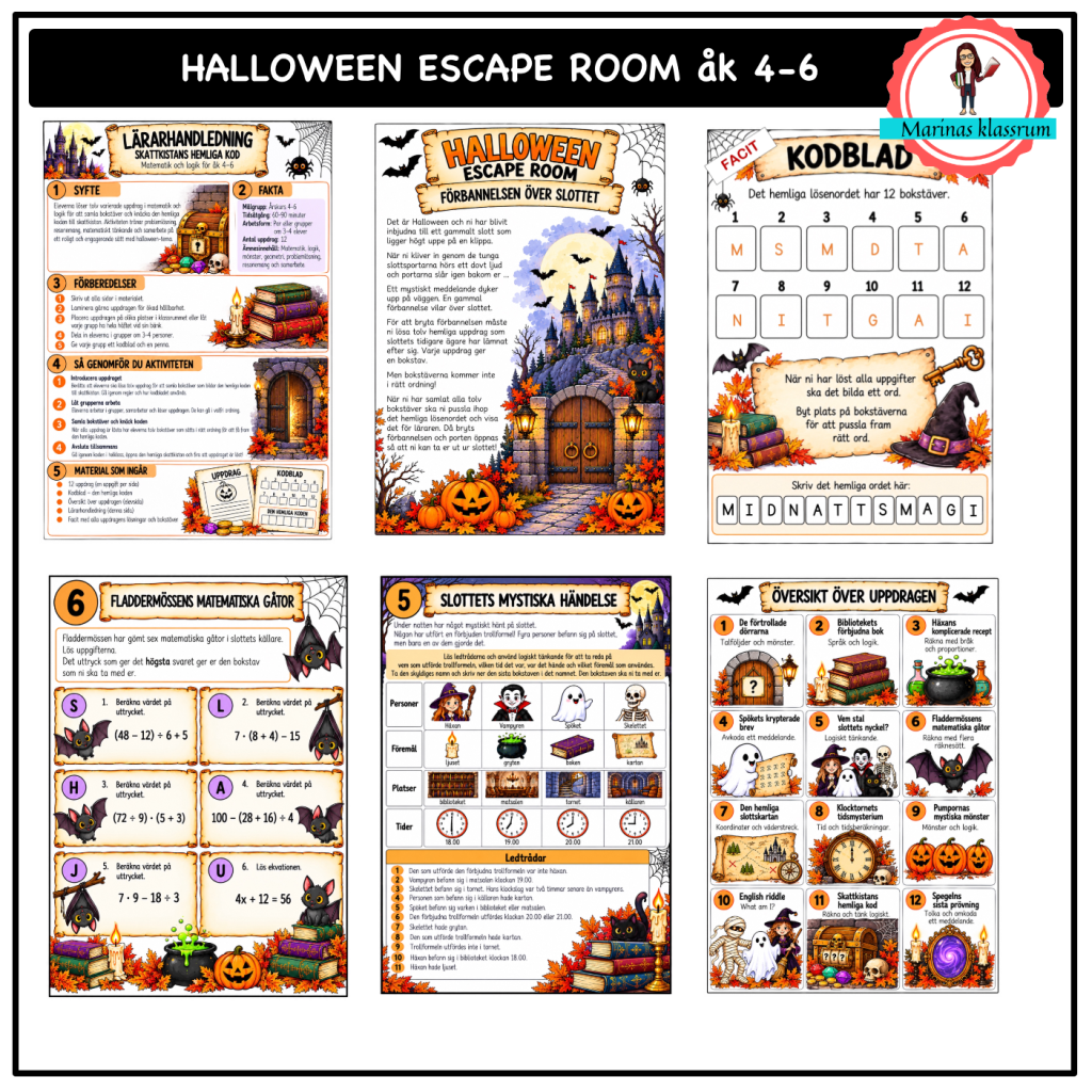 Escape room Halloween åk 4-6